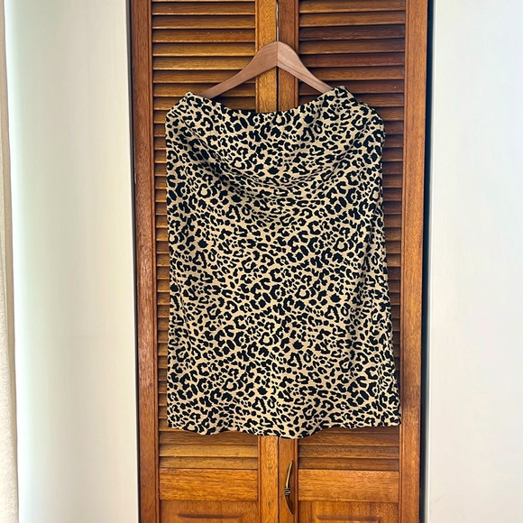 Hollister Léopard Print High-Waisted Satin Skirt - Picture 1 of 3